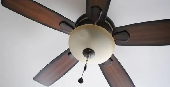 Fully installed ceiling fan with balanced blades and light fixture in Grand Rapids, MI