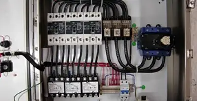 Electrical panel installation with organized circuit breakers and wiring in Grand Rapids, MI