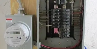 electrical panel upgrade service showing outdated electrical panel prepared for professional replacement in Grand Rapids, MI