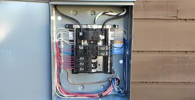 electrical panel upgrade service featuring newly installed electrical panel wired by licensed electricians in Grand Rapids, MI