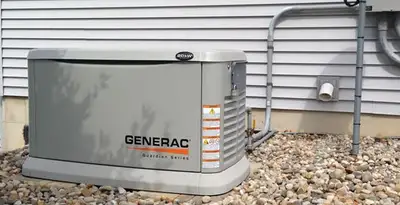 generator installation service featuring outdoor standby generator setup by licensed electricians in Grand Rapids, MI