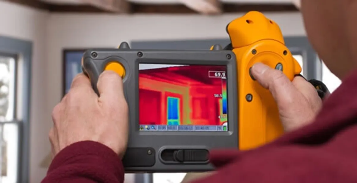 home energy audit service capturing thermal readings to analyze insulation and electrical efficiency in Grand Rapids, MI