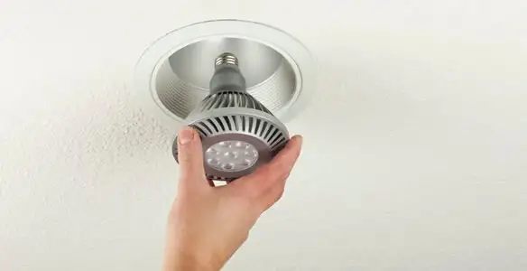 lighting installation service featuring recessed ceiling light installed by licensed professionals in Grand Rapids, MI
