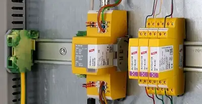 lightning surge protection system with surge suppressors installed by electrical service professionals in Grand Rapids, MI