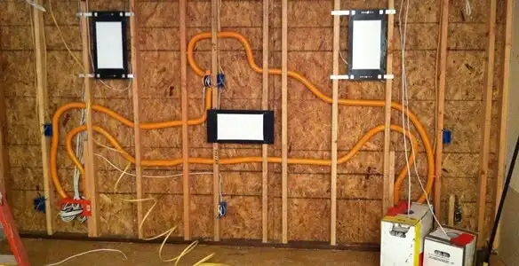 new construction wiring project displaying complete electrical system layout installed by professionals in Grand Rapids, MI