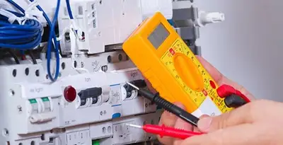 Residential electrician testing home electrical panel for safety and performance in Grand Rapids, MI