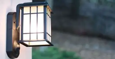 security light installation services with professionally mounted exterior wall light in Grand Rapids, MI